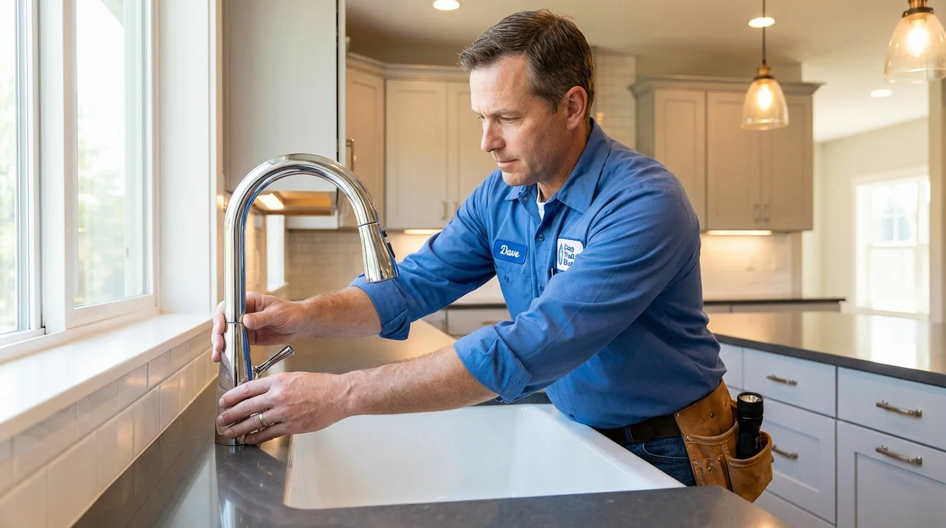 Kitchen faucet installation by Johns Plumbing LLC in Port Charlotte